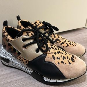 Steve Madden animal print fashion sneakers